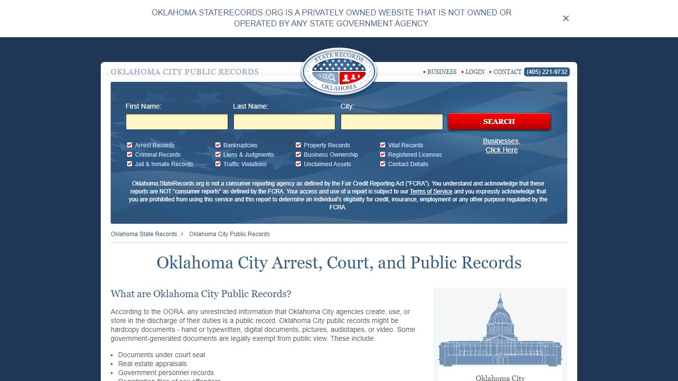 Oklahoma City Arrest, Court, and Public Records